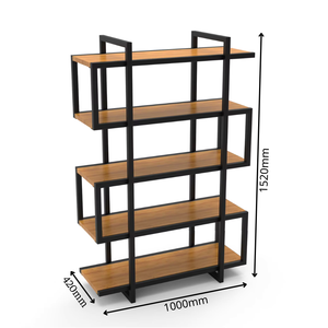 Modern Industrial Steel Powder Coated Sustainable 5-Layer Durable Multifunction Large Freestanding <b>Open</b> Storage Rack for Living - Product Image 2