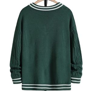 เสื้อสเวตเตอร์ผู้ชาย แขนยาว คอวี ทรงหลวม สไตล์ลำลอง สำหรับฤดูใบไม้ผลิ 2026 และฤดูใบไม้ร่วง  เสื้อคริกเก็ต - Product Image 2