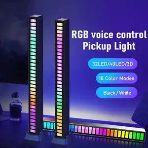 Смарт-RGB симфоническое Управление звуком светодиодный свет музыкальный ритм окружающий звукосниматель лампа для компьютерного игрового настольного декора
