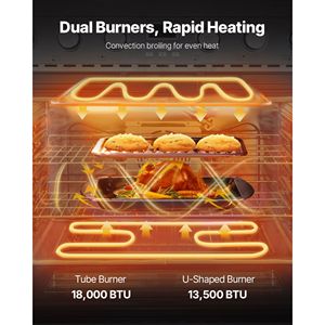Cucina a Gas Indipendente in Acciaio Inossidabile, Larghezza 35,9 Pollici, 6 Bruciatori Sigillati, Ripiani Facili da Raggiungere con Funzione Forno - Product Image 4