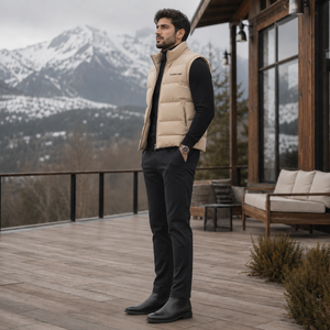 Gilet matelassé pour homme, conçu avec une isolation légère et chaude, doublure douce, poches sécurisées, tissu résistant et style moderne. - Product Image 5