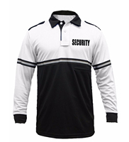 Polo de sécurité à manches longues 100 % polyester pour homme, bicolore, uniforme de garde, prix de gros, t-shirts de sécurité