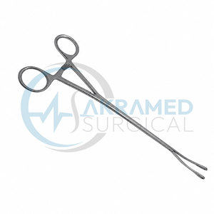Pinces de préhension Foerster courbées à gauche 20 mm, mâchoires ovales dentelées, tige de 10 mm, en acier inoxydable, certifiées CE ISO - Product Image 6