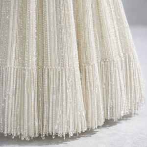 Robe de mariée sirène de luxe faite à la main avec corsage en perles et cristaux – Ensemble de reçu de mariage personnalisé avec lehenga - Product Image 4