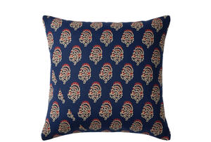 Housse de coussin en coton slub imprimé à la main, motif floral, nouveau design indien, pour canapé et literie, 18x18 pouces - Product Image 4