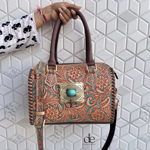 2026 Wholesale Hand Tooled Carving Leather Speedy Handbag Gypsy <b>Boho</b> Shoulder Custom Handmade Western Stylish Multi Uses <b>Bags</b> - Product Image 1