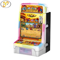 Mesin Game Arcade Koin Keren Bertema Koboi dengan Dekorasi LED Warna-warni untuk Anak-anak di Pusat Permainan Bahasa Inggris