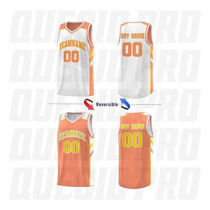 Maillot de basket réversible des États-Unis, toutes équipes, brodé, pour hommes, style vintage, vêtements de sport, hauts, chemises, nom et numéro personnalisés - Product Image 2