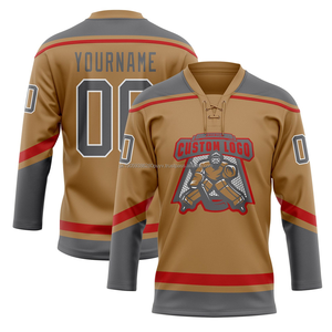 Maillot de hockey sur glace en polyester personnalisé de qualité supérieure, nouveau design avec impression par sublimation et logo brodé - Product Image 1