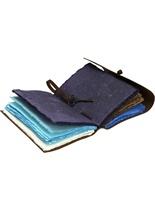 Carnet de notes vintage fait main en cuir pleine fleur véritable, relié, journal, agenda, papier non ligné à bords festonnés, avec enveloppe pour clés - Product Image 3