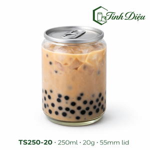 แก้วพลาสติก 250 มล. TS250-20 PET ขนาด 55 มม. 202 EOE ฝาเปิดง่าย สำหรับเครื่องปิดผนึกชา กาแฟ เครื่องดื่ม - Product Image 6