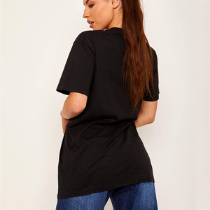 Camiseta de Mujer con Estampado Personalizado, Camiseta Informal de Poliéster y Algodón con Diseño Gráfico, Ropa Personalizada OEM para Uso Diario - Product Image 2
