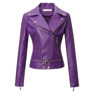 Breathable High Quality <b>Women</b> Outerwear Fashion Style New Latest Design <b>Women</b> Leather <b>Jacket</b> - Product Image 1