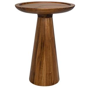 Table d'appoint en acacia finition naturelle, forme ronde, magnifique pour décorer hôtel, maison, restaurant, cafétéria, personnalisable - Product Image 3