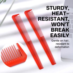 Red Polishing <b>Hair</b> Cutting Comb Heat Resistant Carbon Tapered Comb Professional <b>Hair</b> Styling Fading Comb for Men Salon Use - Product Image 3
