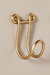 Moderno Gancho Dorado para Colgar en la Pared, Resistente al Óxido, Perchero de un Solo Nivel para Baño - Product Image 3