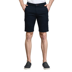 Shorts cargo capri kaki pour homme, taille mi-haute, fermeture élastique, style décontracté avec poches, tissu 100% coton - Product Image 4
