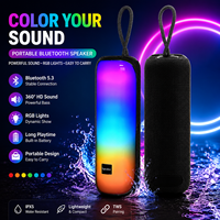 Haut-parleur sans fil portable M9 RGB 360 °   Enceinte de fête TWS HD Son Puissant Basses Profondes Volume Élevé IPX5 FM USB AUX TF pour Camping en Extérieur