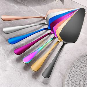 Vintage Eco-Friendly Handmade Metal <b>Cake</b> Server Strong Handle Ensures Control Lifting <b>Slices</b> Neatly Layered <b>Cakes</b> Rainbow Shade - Product Image 6