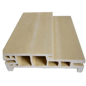 DEWOO tamaño personalizado WPC/PVC marco de la puerta K100 K125 K160 K200 estilo de diseño moderno impermeable madera plástico compuesto acabado superficie - Product Image 1