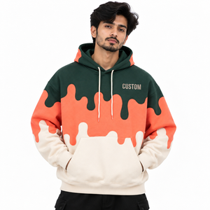 Hoodies personnalisés à imprimé dégradé, en molleton épais, coupe oversize, streetwear, pull unisexe pour homme, mode, en gros - Product Image 1