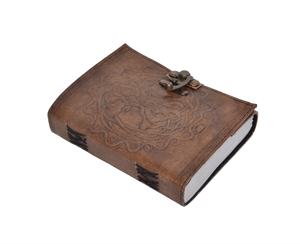 Tree of life Leather Journal with clasp emboss Writing charcoal <b>Notebook</b> Handmade Vintage <b>Bound</b> For Men & Women Unlined Paper - Product Image 4