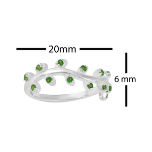 925 Sterling Silver Fine Band <b>Ring</b> Beautiful Leaf Design 100% Natural Multi Gemstone Elegant <b>Statement</b> Wedding Fine <b>Ring</b> Jewelry - Product Image 4