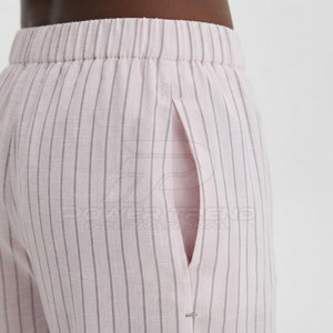 Customizable Women Casual Mid Waist Wide Leg <b>Trouser</b> Loose Fit Washed 100% Cotton Pants for <b>Summer</b> Travel and Everyday Wear - Product Image 5