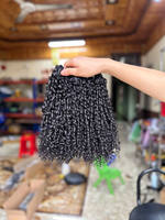 Extensiones de Cabello Humano Virgen Vietnamita Super Double Drawn con Cierre de Cabello Humano, Cutícula Alineada, Rizo Pixie