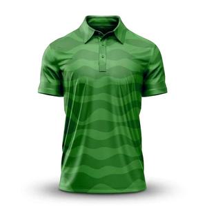Chemises de golf pour hommes en coton 100% respirant à manches courtes, tricotées, personnalisables avec logo brodé, vente en gros - Product Image 2
