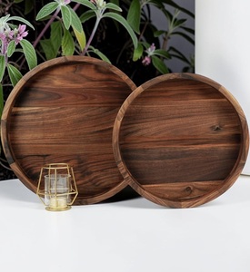 Plateau de service en bois artisanal Unicorn Handicrafts, durable, facile à nettoyer, finition naturelle, pour la restauration, la maison, les restaurants, les hôtels - Product Image 1