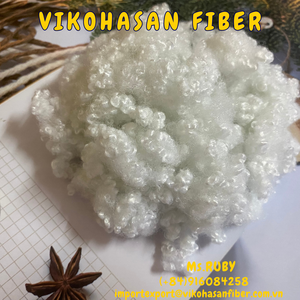 Precio de fábrica 15D HCS Blanco Reciclado Hueco Conjugado Siliconized Polyfill Relleno Edredón Manta Sofá Material de relleno - Product Image 5