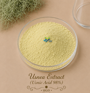 Suministro directo de fábrica de HGO de extracto de Usnea natural puro (grado alimenticio), especificación de ácido Usnic 98% (extracto estandarizado) - Product Image 1