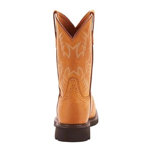Bottes de chasse pour hommes de haute qualité, en cuir véritable, fabriquées à la main, style cowboy, pour l'équitation et la chasse. - Product Image 2