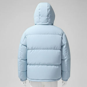 Custom Logo <b>Packable</b> Lightweight Breathable Hooded Men's Puffer <b>Jacket</b> Canvas Fabric Quilted Bubble Winter Design for Outdoor - Product Image 5