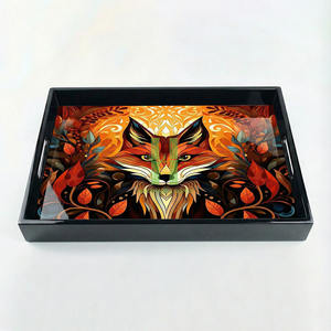 Bandeja Redonda de Laca para Servir, Fabricada en Vietnam, Ecológica, Precio Directo de Fábrica, OEM, Acabado de Alta Calidad, Laca Mate y Brillante, Bandejas para Bar - Product Image 1