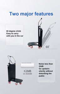 Portable 250kg disesuaikan dukungan tangan truk Aluminium listrik Dolly tangga dengan Crawler-type tangga mendaki troli - Product Image 5