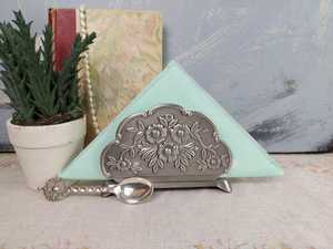 Luxury Silver Floral Metal Napkin Holder Vintage Die-Cast Table Paper <b>Tissue</b> Stand for <b>Wedding</b> Party Hotel Restaurant Decor - Product Image 4