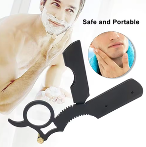 Navaja de Afeitar Profesional Curva y Recta para Hombre, Mango de Madera, Diseño de Araña, Limpieza Facial, Hoja de Acero Inoxidable Grado A+ - Product Image 6