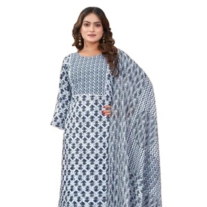 ALGODÓN PURO Pesado Premium CON PANTALÓN DE ALGODÓN Y DISEÑO DE ESTAMPADO DUPATTA DE ALGODÓN MAL PARA ADULTOS - Product Image 1
