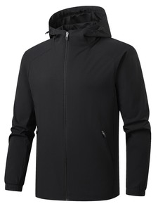 Chaqueta Cortavientos de Alta Calidad para Hombre, Otoño 2026, con Logotipo Personalizado, Poliamida, Cierre de Cremallera, Tejido de una Sola Pieza - Product Image 1