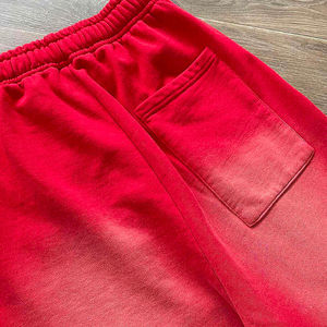 Pantalon de survêtement mi-long en coton 100 % anti-plis, coupe décontractée, coupe-vent, élastique, confortable, avec logo personnalisé, délavé clair, pour hommes, vente en gros - Product Image 1
