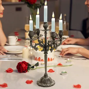 Handmade Iron <b>Candle</b> <b>Holder</b> Antique <b>Bronze</b> Decorative Candlestick Stand for Vintage Wedding Banquet Home Hotel Decoration - Product Image 3