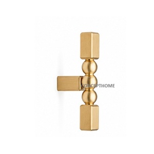 Poignée de meuble réglable en laiton en forme de T avec design minimaliste, bouton durable pour armoire, tiroir, porte, salle à manger - Product Image 1