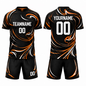 Uniforme de Fútbol Sublimado Personalizado al por Mayor OEM Unisex Pantalones Cortos Elásticos en Cuatro Direcciones Nombre del Jugador Impreso Ropa de Entrenamiento de Secado Rápido - Product Image 1