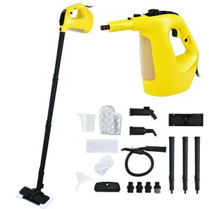 Pulitore a Vapore Portatile 17 in 1, 1400W Alta Potenza, Vapore ad Alta Temperatura 257°F, Pressione 5 Bar, 220V per Hotel, Colore Grigio - Product Image 1