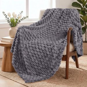 Extra Large Dark Grey Fleece <b>Throw</b> <b>Blanket</b> for <b>Couch</b> Soft Cozy Plush Sofa <b>Throws</b> All Seasons 50x70 All Seasons 50x70 - Product Image 5