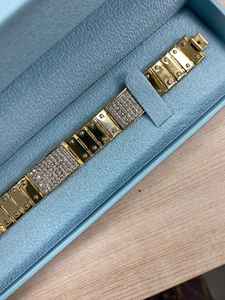 Bracelet tennis Hiphop en moissanite plaqué or rose, or/argent, unisexe, taille brillante, élégant, pour mariage, fête, anniversaire - Product Image 3