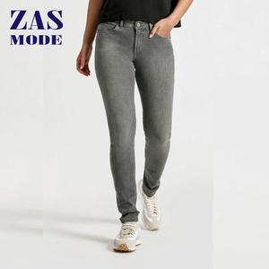 Jean droit taille mi-haute pour femme 100% Coton Écologique Coupe Ample Délavé Prix de Gros Nouveautés Jeans Femme - Product Image 1