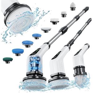 <b>Electric</b> Cordless for Spin <b>Scrubber</b> 8 Replaceable Brush Heads Dual Speed 360 Power Cleaning Brush for Tub & Tile <b>Floor</b> - Product Image 1